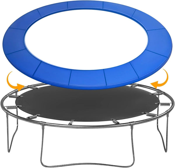 Trampoline Pad Replacement, 12FT 14FT 15FT Trampoline Spring Cover, Thickened EPE Foam Tear-Resistant Waterproof Safety Pad, No Holes for Pole
