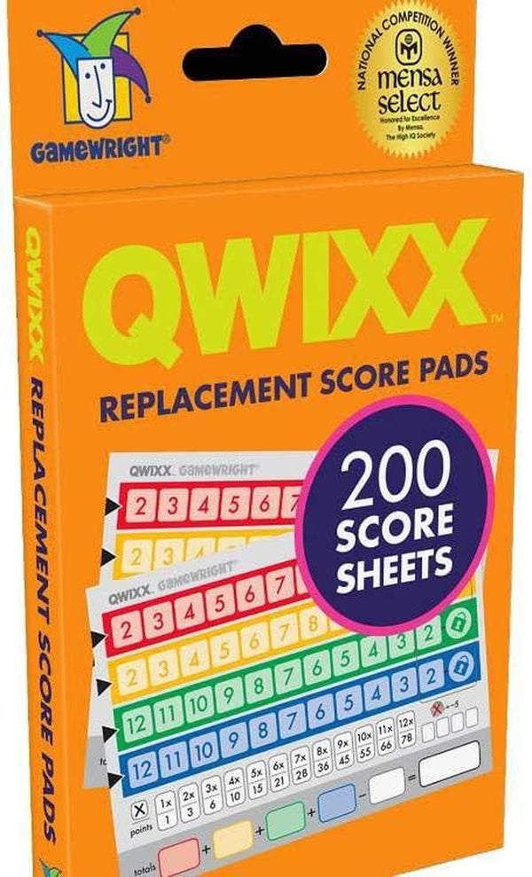 Qwixx, Replacement Score Cards Action Game Multi-Colored 1 Pack