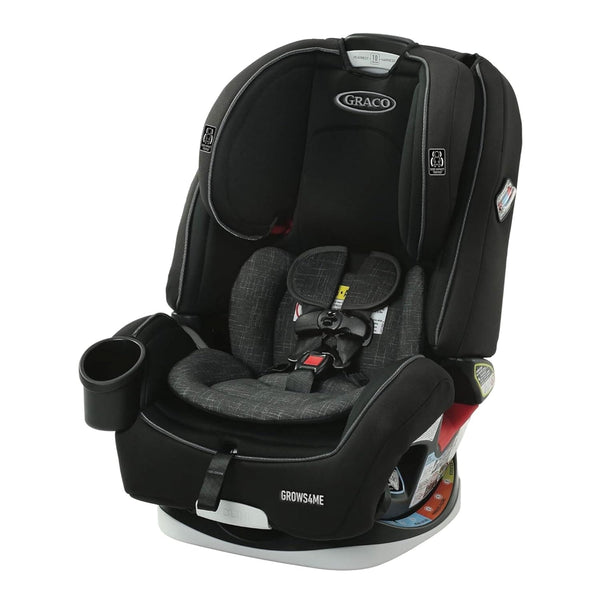 Grows4Me 4-In-1 Car Seat, Convertible Infant to Toddler Car Seat and Booster, West Point Design, for 10 Years of Safe, Comfortable Journeys