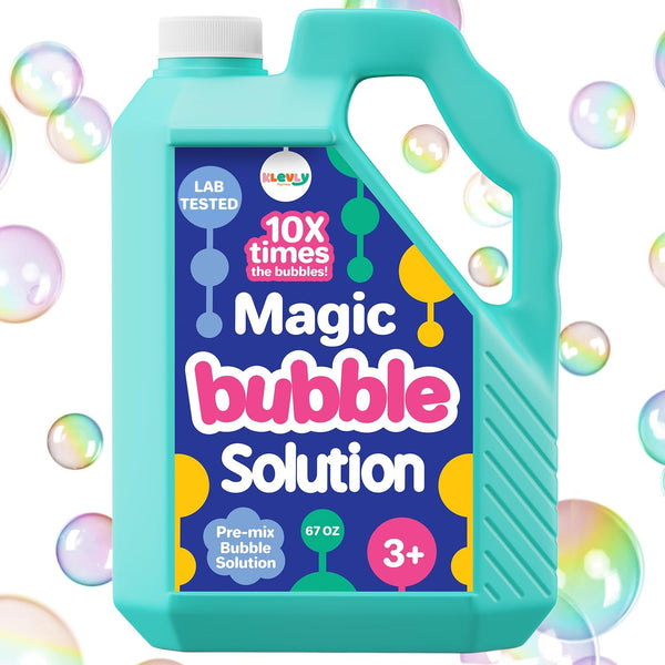 67 OZ Iridescent Bubble Solution Refill | Non-Toxic Pre-Mix Bubble Refill Solution No Mixing or Measuring Required | Bubbles for Kids | Bubbles Bulk | Bubble Machine Solution | Giant Bubbles (67, OZ)