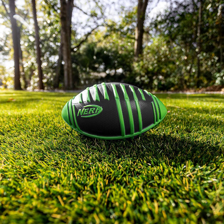 Weather Blitz Foam Football for All-Weather Play - Easy-To-Hold Grips – Great for Indoor and Outdoor Games - Green