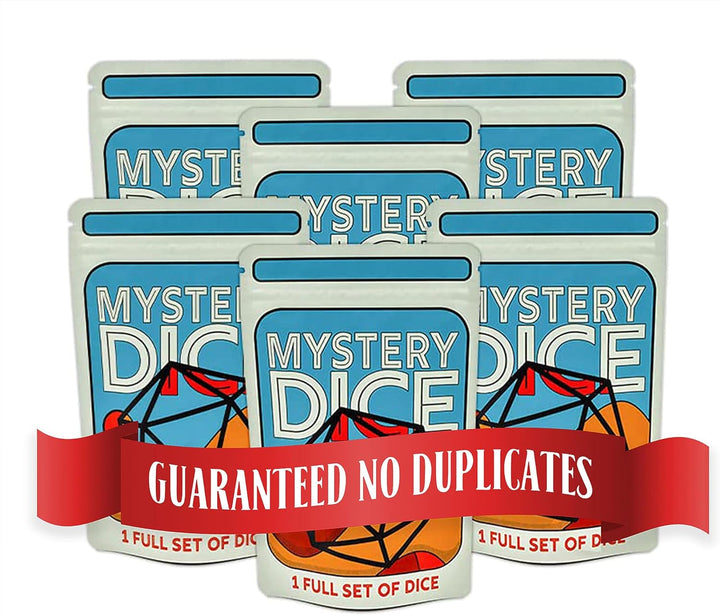 Mystery Dice, DND Dice Set of 7 Polyhedral Dice, Wide Range of Patterns, Gaming Dice, Suitable for Role Playing, Table Games (Mystery Pack of 1)