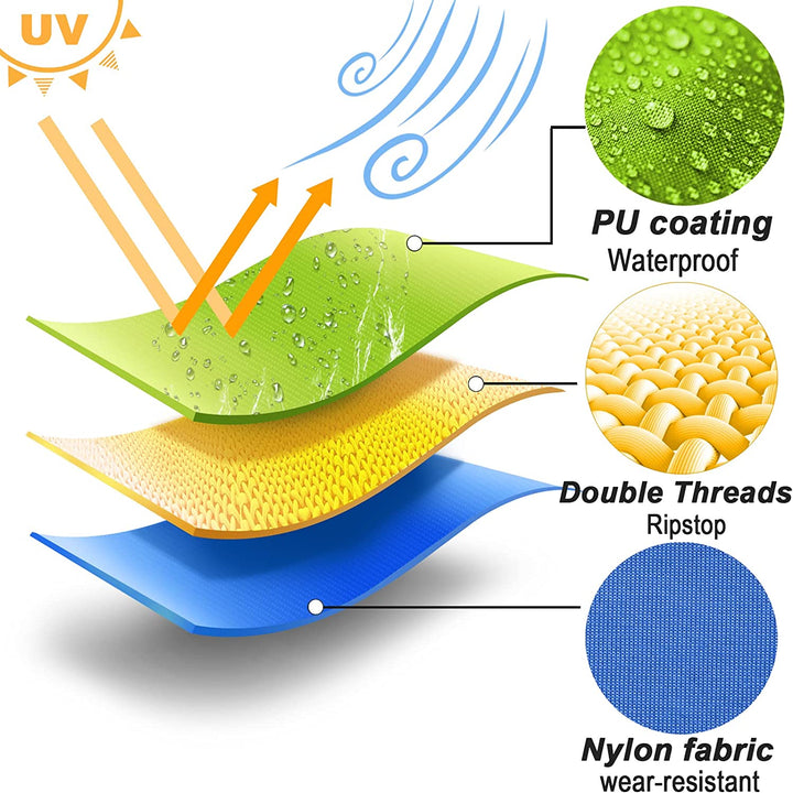 Nylon Ripstop Fabric, 6 Color Set: 60X39 Inch, 40D Waterproof, Lightweight, Windproof, Bulk Fabric for Kite, Tent, Flag, Bag, Tarp Cover, Outdoor DIY Project