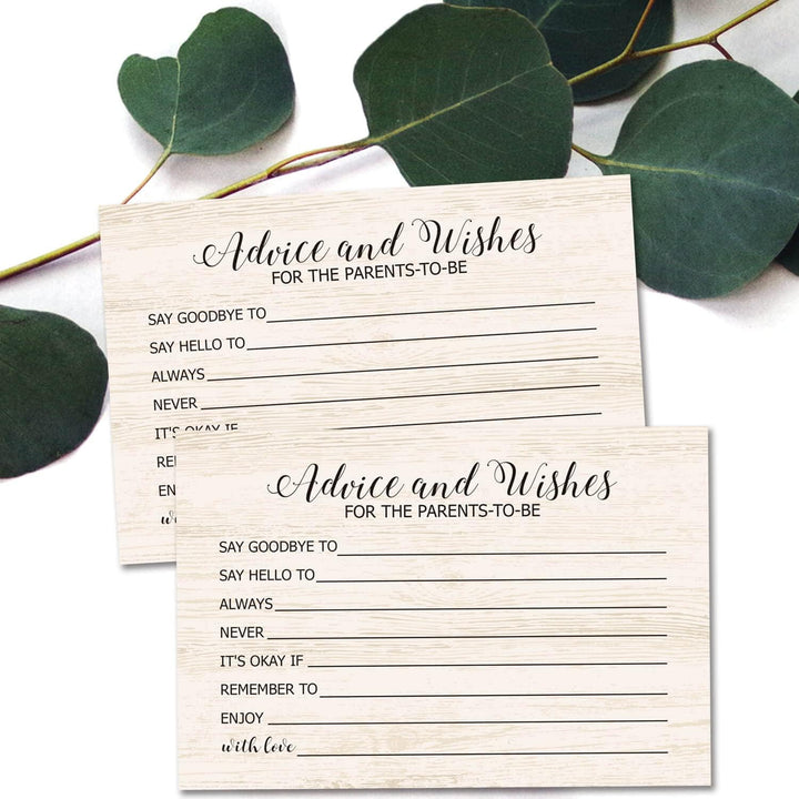 Advice and Wishes for the Mom-To-Be, Baby Advice Cards for New Mom, Perfect for Baby Shower, Baby Shower Game Activities Ideas, New Mom Gifts, Pack of 50, 4X6 Inch