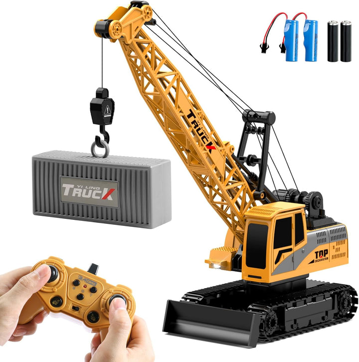 Rc Bulldozer Toys for Boys,Construction Remote Control Bulldozer with Metal Bulldozing Shovel Lights/Sounds for Kids Boys