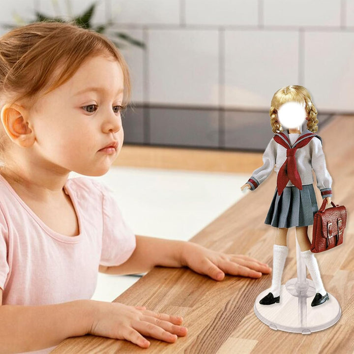 10Pcs Adjustable Doll Stands, Plastic Doll Display Holders, Clear Action Figure Stand, Toy Doll Accessories, Transparent Display Stand Support for 11 to 13 Inch Tall Dolls