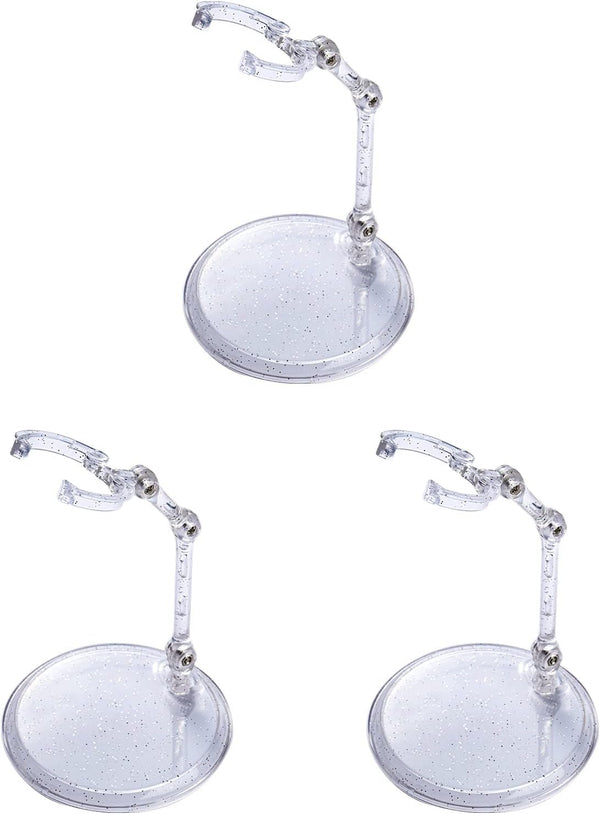 Doll Stand - Clear Doll Stand for 0.5" to 10" Dolls and Action Figure Stand (3-Pack)