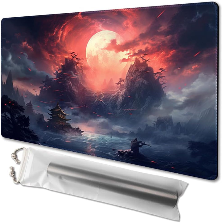 MTG Playmat Size 24X14In Free Storage Bags Non-Slip Backing, Ideal for Card Game Enthusiasts TCG Playmat (Shadow Dragon-No Deck)