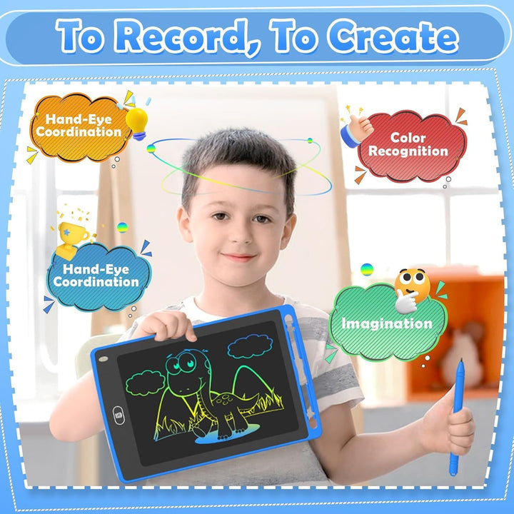 12 Pack LCD Writing Tablet for Kids, 8.5 Inch Colorful Doodle Board Drawing Tablet, Erasable Doodle Pad for Toddlers, Educational Learning Toys Birthday Gifts for Boys Girls Age 3 4 5 6 7 8