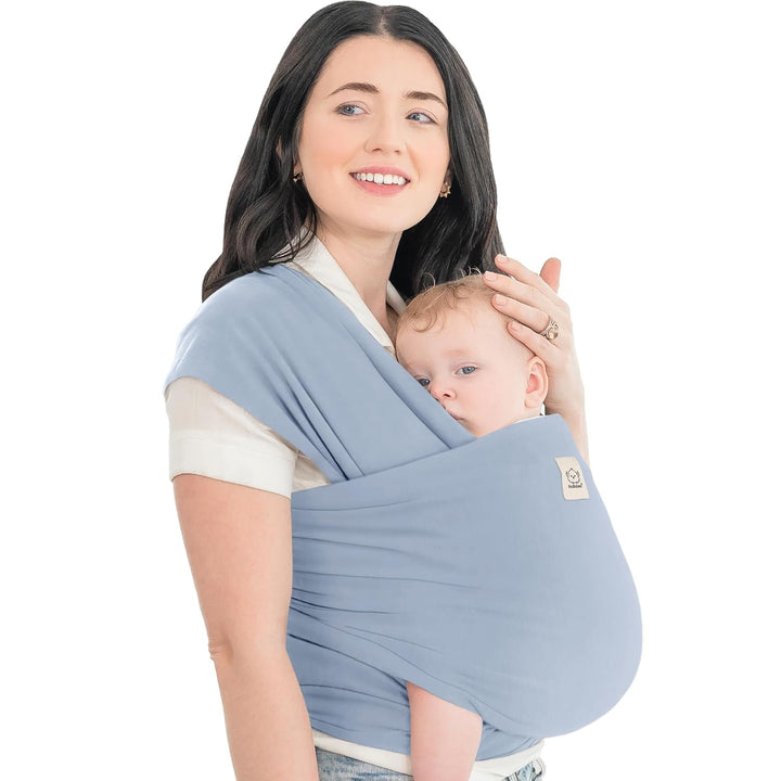 Baby Wrap Carrier - All in 1 Original Baby Carrier Newborn to Toddler Sling, Easy to Wear, Hands Free Bonding, Lightweight, Breathable Infant Wraps (Trendy Black)