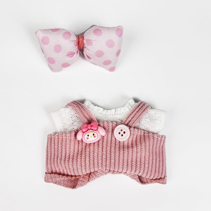 17Cm Doll Clothes(No Doll), Cute Dolls Outfit Accessories with Sweater + Denim Jeans + Pants, Small Kawaii Clothes Set for Dolls(Style 4)