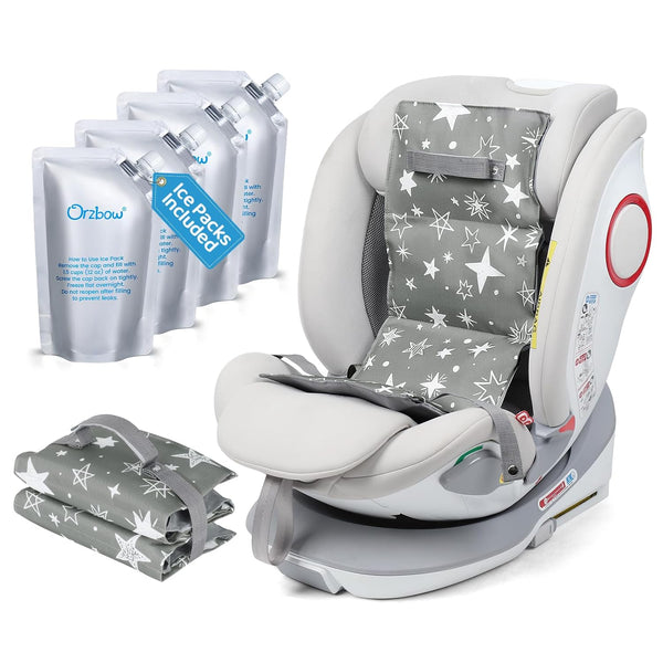 Car Seat Cooling Pad for Toddler with Removable Ice Pack, Summer Baby Cooling Pad for Car Seats and Strollers, Portable Carseat Cooler Ice Cushion, Keeping Baby Cool in the Summer, Gray