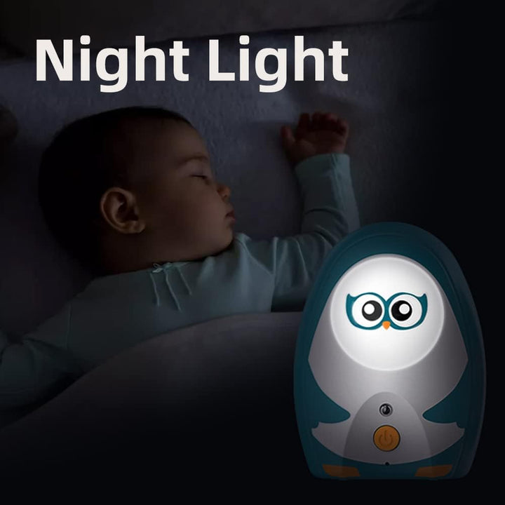 Audio Baby Monitor OL Portable, Talk Back Intercom, Long Range up to 1000 Ft, Temperature Monitoring and Warning, Lullabies, Vibration, LCD Display, 2 Cables 2 Sets of Rechargeable Battery