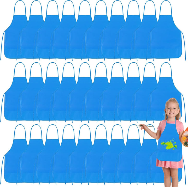 8 Pcs Kids Apron Painting Aprons, Kids Aprons for Painting Art Apron Smocks Bulk for Art Activity Craft Home Kitchen Classroom Party Supplies
