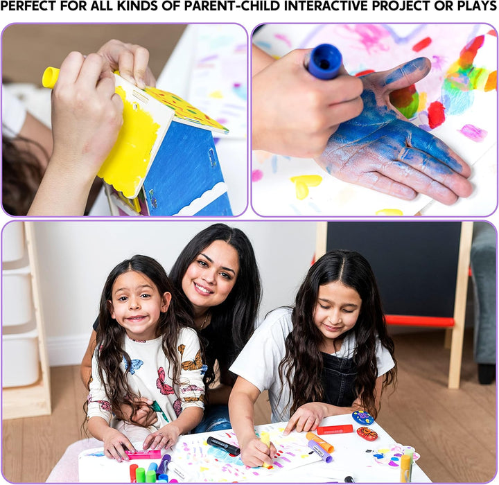 36 Colors Washable Tempera Paint Sticks, Art Supplies, Paint for Kids, Quick Drying and No Mess Arts Project, Gifts for Kids and Artists