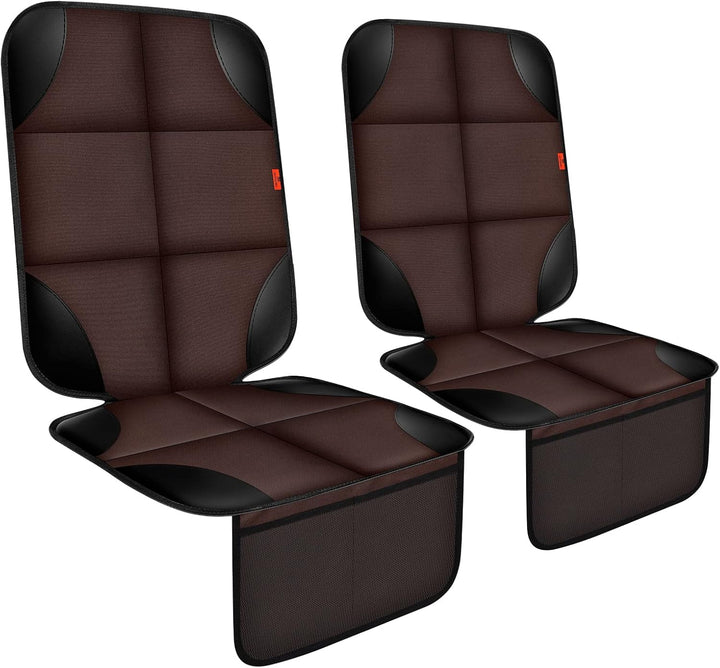 Car Seat Protector 1 Pack Car Seat Cushion Mat Thickest Padding,Waterproof 600D Fabric Car Seat Covers for Non-Slip Backing Mesh Pockets for Baby and Pet (Black, 1 Pack)