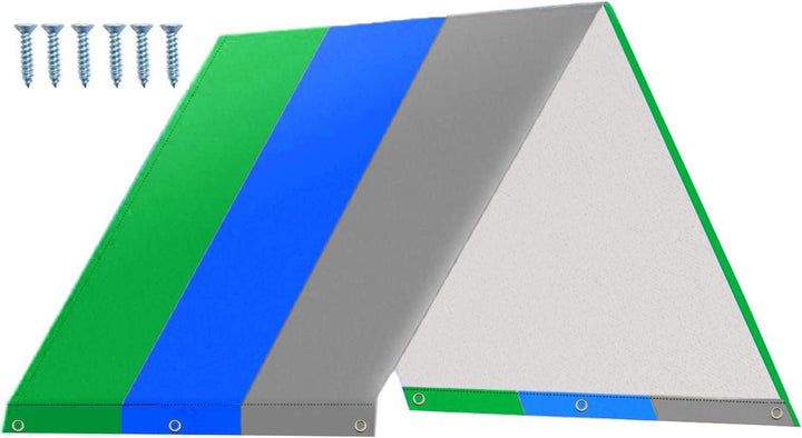 Swing Set Replacement Tarp- 52" X 90" Kids Playground Roof Canopy, Replacement Sunshade Waterproof Trap Cover for Children Outdoor Sunproof (Green Blue Red)