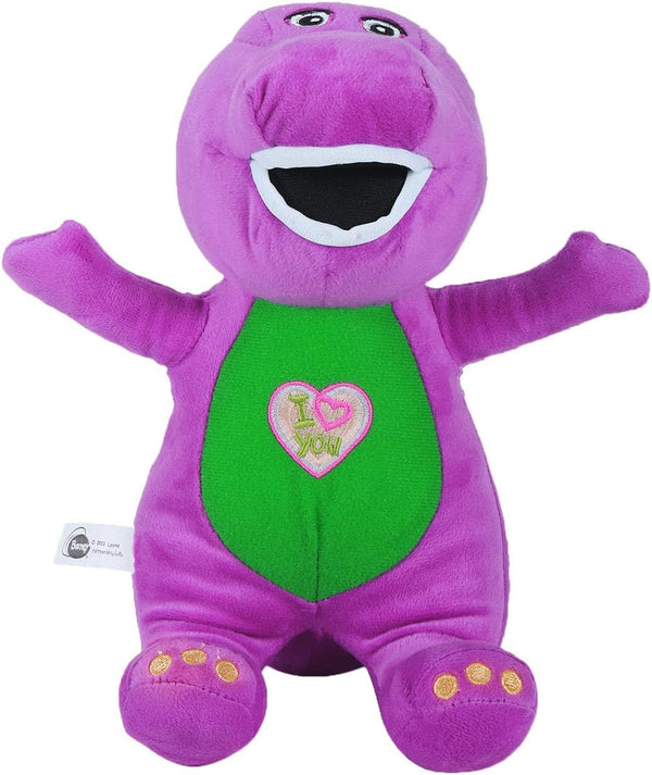 Barney Toys Singing Friend Barney Stuffed Animals Dinosaur Barney Singing I Love You Children'S Plush Puppet Toy （10In）