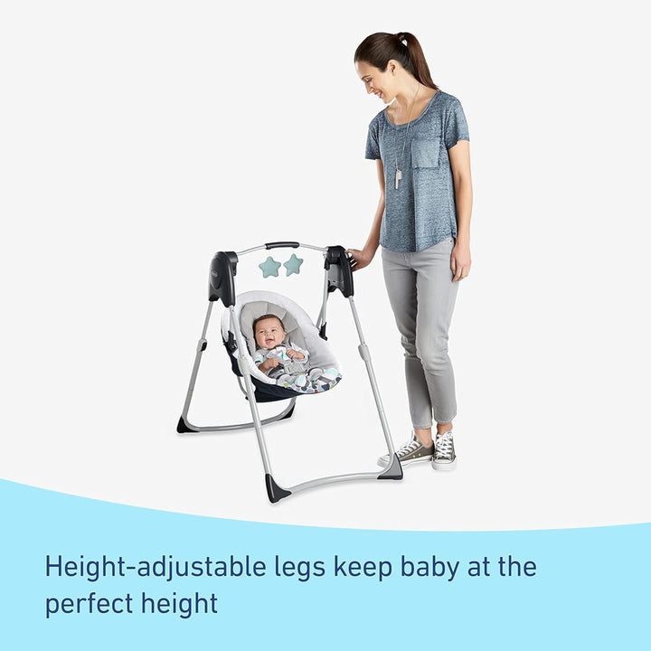 Slim Spaces Compact Baby Swing, Reign