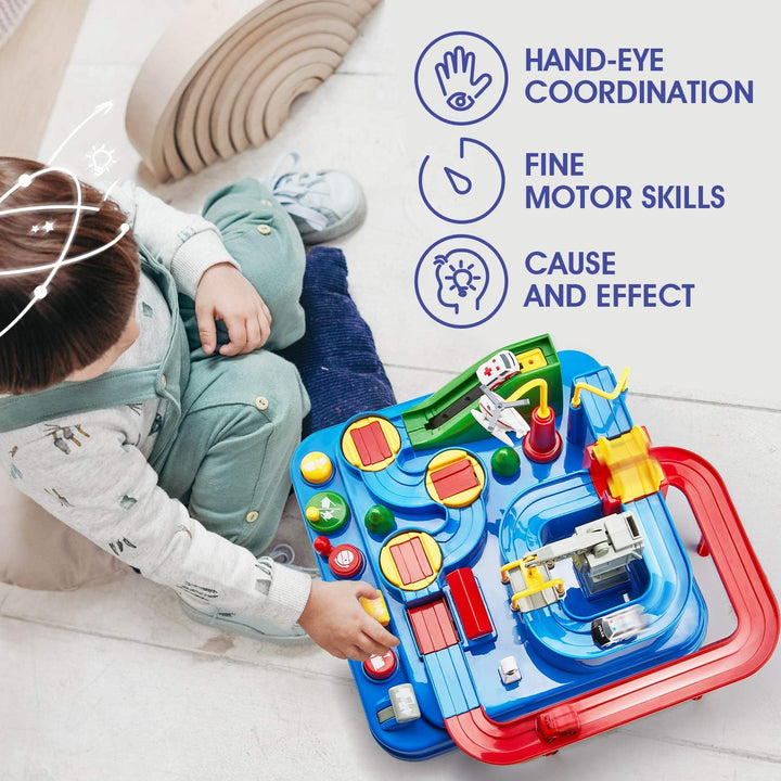 Toys for 3 Year Old Boys - Stem Kids Toys 3-5 - Large Race Track - 3 Year Old Boy Gift - Car Playset for 4 Year Boy Birthday Gift, Montessori, Thinking, Fine Motor Skill, Learning, Educational Toy