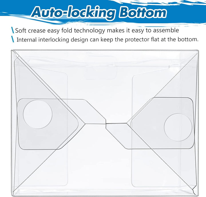 24 Pack Protectors Case Compatible with Funko- 4" Inch Pop Vinyl Figures, Crystal Clear Protectors, Heavy Duty Display Box W/ Protective Film & Locking Tab