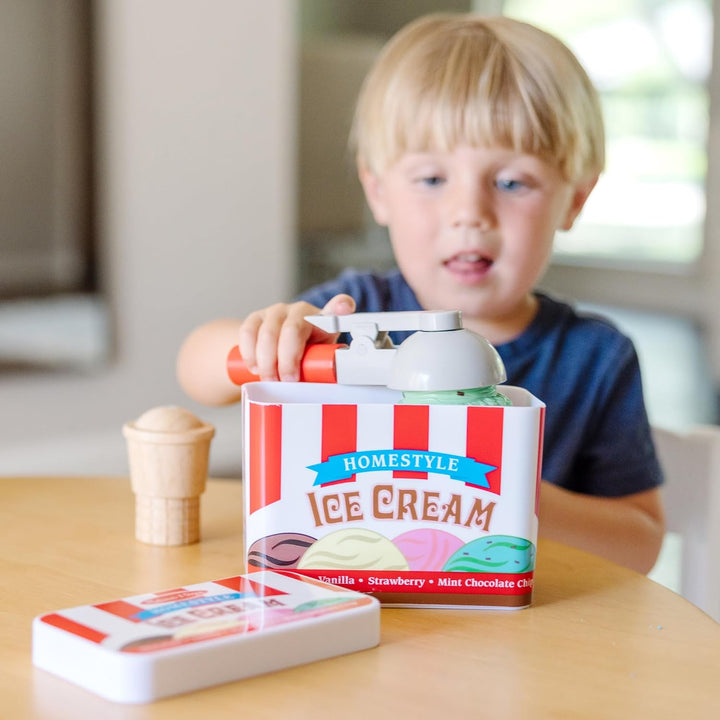 Scoop and Stack Ice Cream Cone Magnetic Pretend Play Set, Multicolor - FSC Certified
