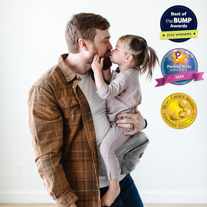 the Original Premium Quality Hip Seat Carrier – Safety-Certified Baby & Toddler Carrier with Secure Safety Buckles, No-Flimsy-Foam Design, Storage Pockets & Nursing Pillow. 0–3 Yrs