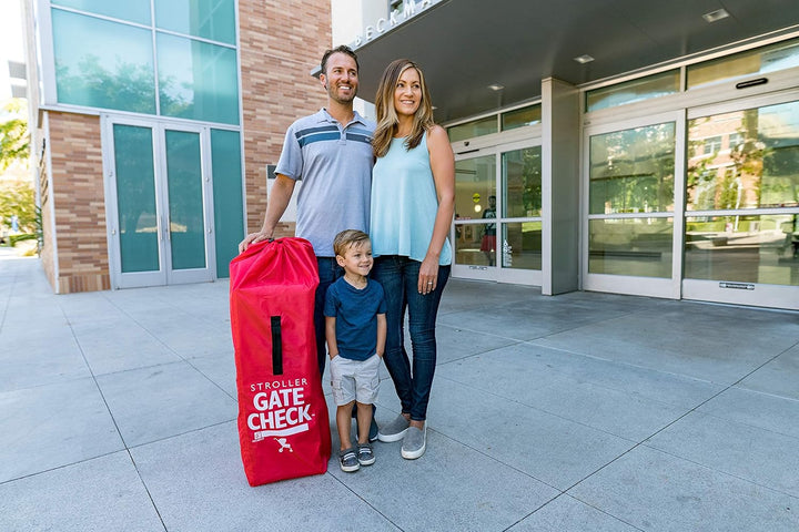 Gate Check Bag for Umbrella Strollers - Travel Bag for Airplane, Fits Most Single Umbrella Baby Strollers, Airport Accessories for Gate Check, Flying Essentials - Red