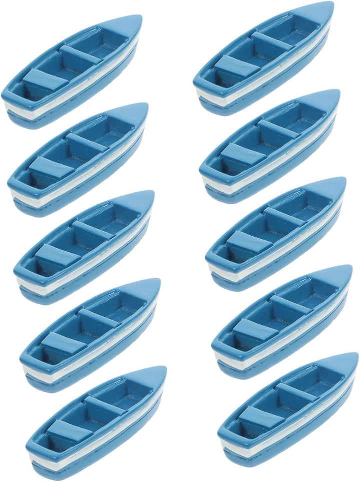 10Pcs Miniature Yacht Boat Models for Micro Landscape Decoration Nautical Theme Party Favors and DIY Fairy Garden Accessories