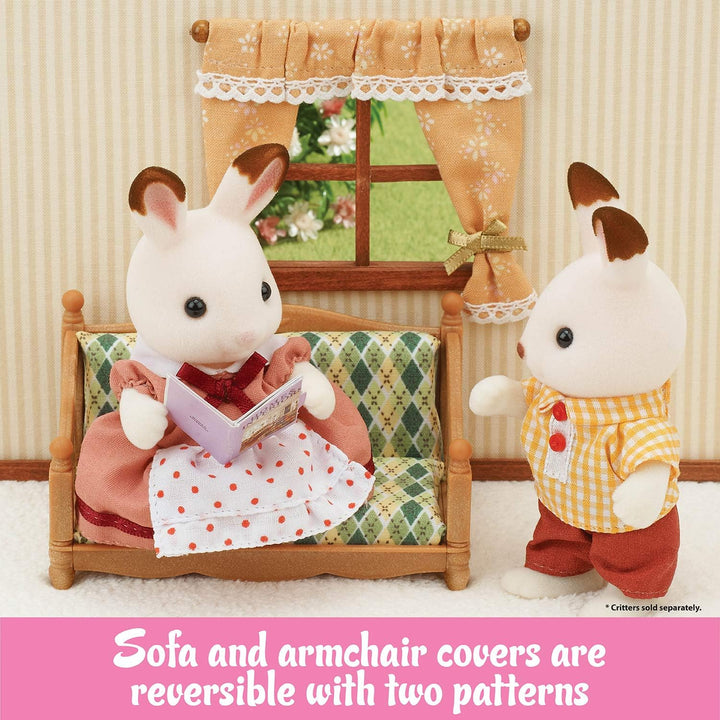 Comfy Living Room Set - Toy Dollhouse Furniture & Accessories Set for Ages 3+