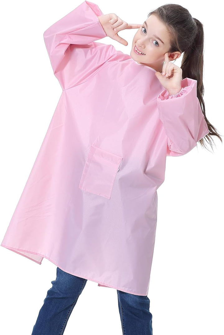 Kids Art Smock, Waterproof Apron with Pocket for Children, Artist Painting Aprons Smocks with Long Sleeve