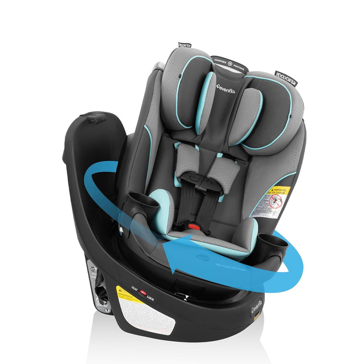 Revolve360 Slim 2-In-1 Rotational Car Seat with Quick Clean Cover (Salem Black)