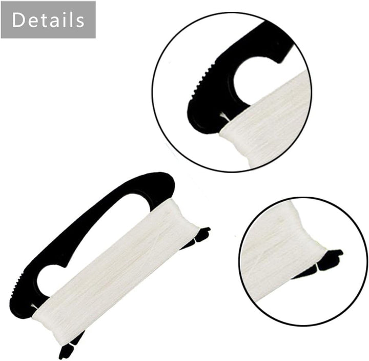 328 Feet Kite Spool 3 Pack, Total 1000 Feet Kite Spool Handle with Line String Winding Board Outdoor Sports Tool with Connector Ready Black,Pack of 3 (3 Pack)