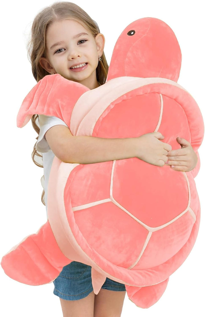 28 Inch Big Green Sea Turtle Stuffed Animals Giant Soft Plush Toys, Large Ocean Turtle Plushies Body Pillow, Gifts for Kid Boys, Girls, Girlfriend, Birthday, Easter