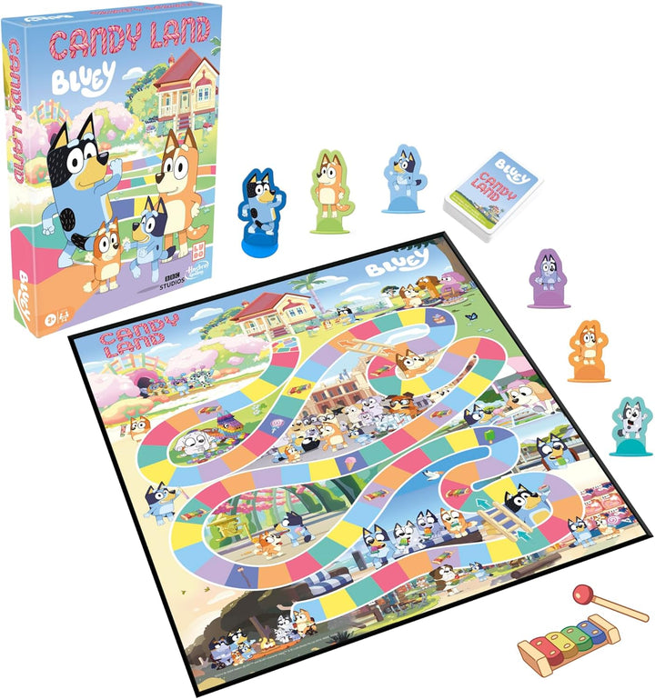Candy Land Bluey Edition Board Game | Ages 3 and up | 2-6 Players | Play as Dad, Mum, Bluey, Bingo, Muffin, or Socks | Preschool Games | Kids Gifts (Amazon Exclusive)