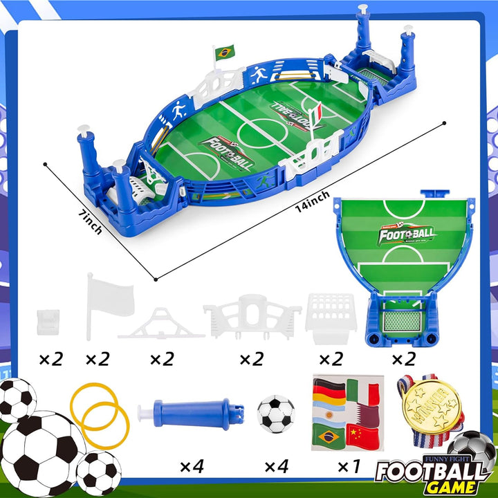 Mini Soccer Board Game for Kids 8-12, Tabletop Foosball Game Set, Interaction Soccer Toys for Family Party Indoor Fun, Perfect Birthday Sports Gift for Boys Girls