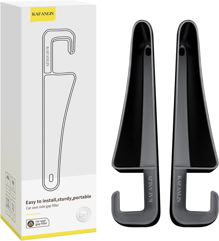 Car Seat Gap Filler Organizer Black Set of 2 Pack in between Car Seat Catcher Accessories between Front Seats Crack Gap Filler Don'T Drop Cell Phone Coin Lipstick Keys Pen Card Small Things