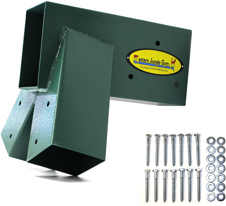 Easy 1-2-3 A-Frame 2 Brackets for Swing Set with All Mounting Hardware, Green