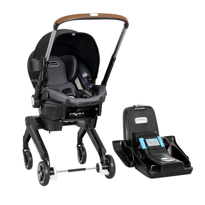 Shyft Dualride Infant Car Seat Stroller Combo with Carryall Storage (Boone Gray)