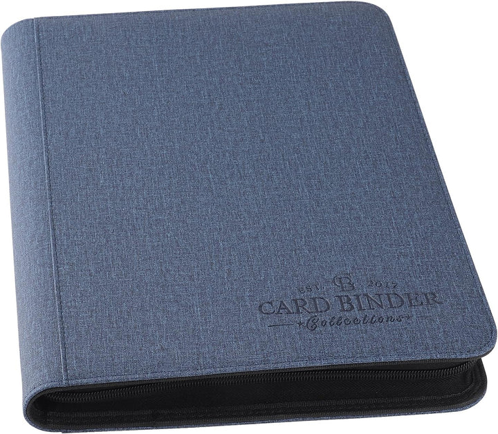 9 Pocket Card Binder, Premium Zip Trading Card Binder, 540 Double Sided Pocket PU Collection Binder, Collector Album, Card Folder for MTG, TCG, Sports Cards (Black)
