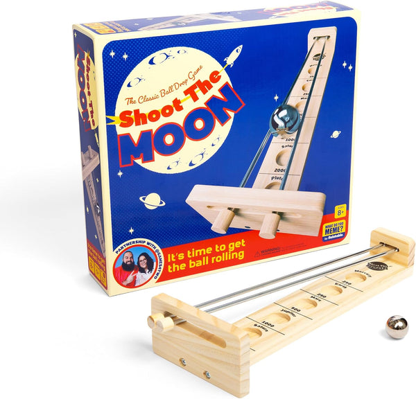 Shoot the Moon by Relatable, Exciting Strategy Moon Ball Games for Family Gatherings, Balance Game for Kids, Includes 1 Metal Gravity Ball, 1 Shoot the Moon Structure, and Instructions