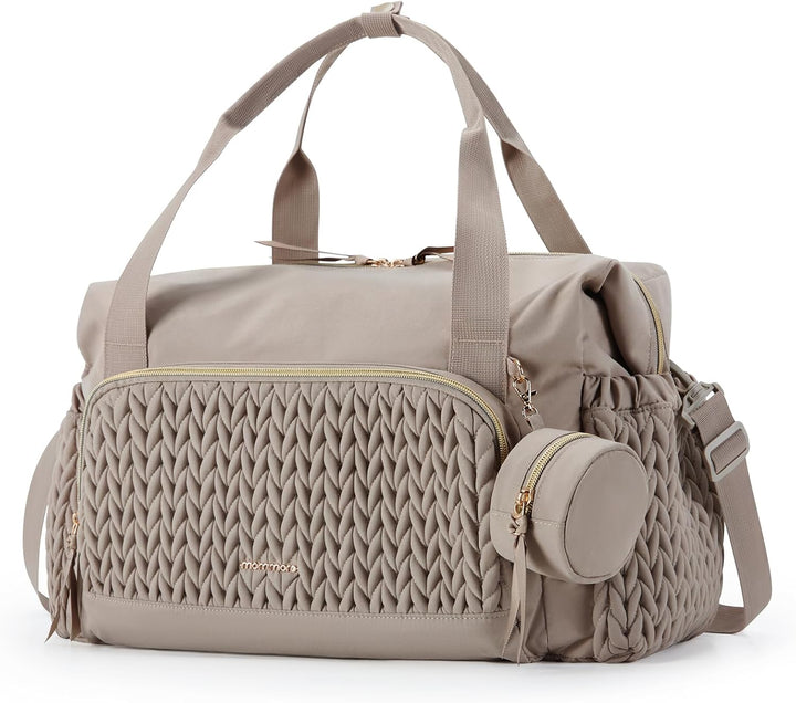 Diaper Bag Tote, Large Capacity Travel Diaper Bags, Hospital Bag for Labor Delivery, Baby Bag with Pacifier Case