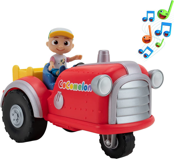 Official Musical Tractor W/Sounds & Exclusive 3-Inch Farm JJ Toy, Play a Clip of “Old Macdonald” Song plus More Sounds and Phrases