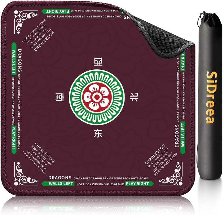 Mahjong Mat, 32.4×32.4 Inch Noise Reduction Anti-Slip Mahjong Mat for Table, Mahjong Table Mat for Poker, Card, Board Games Table Mat, Tile Games, Dominoes