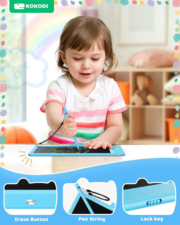 LCD Writing Tablet, Valentines Day Gifts for Kids，10 Inch Colorful Toddler Doodle Board Drawing Tablet, Erasable Reusable Electronic Drawing Pads, Educational and Learning Toys for Kids