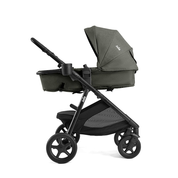 Ginger 4-In-1 Convertible Pramette and Stroller, Height Adjustable Seat, All-Wheel Suspension, Extra Storage – for Newborns and Toddlers (Evergreen)