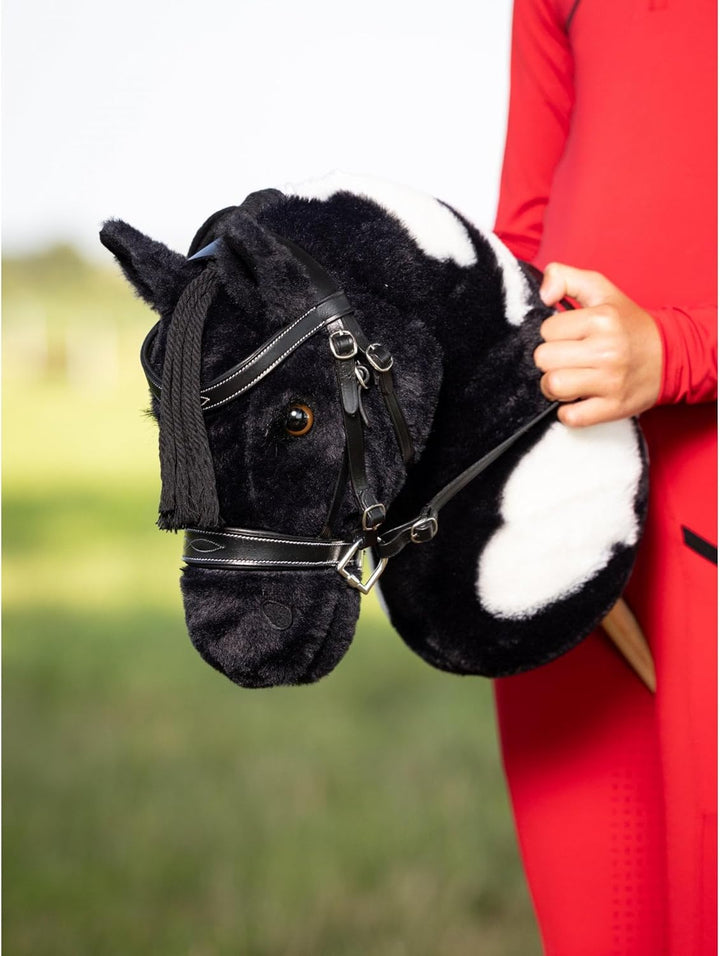 Hobby Horse Razzle - Black and White Piebald - Realistic Head - Perfect for Kids
