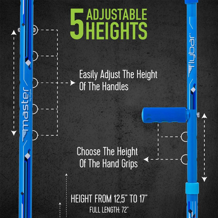 Master Walking Stilts (Large), Adjustable Height – for Ages 10 & Up, up to 200 Lbs