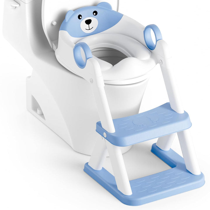 Potty Training Seat, Upgrade Toddler Toilet Seat for Kids Boys Girls, 2 in 1 Potty Training Toilet, Splash Guard Anti-Slip Pad Step Stool
