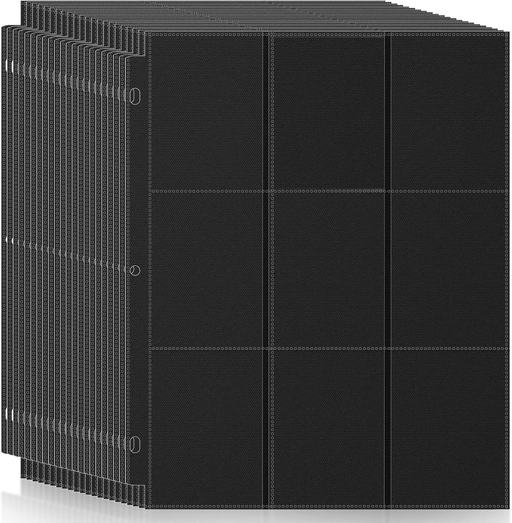 40 Pack 9 Pocket Page Protectors,720 Pockets Double Sided Card Holder Pages for a 3 Ring Binder, Card Protector Sheets Baseball Card Binder,Fit for MTG, TCG, Baseball Standard Cards